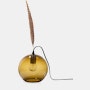 The Smoky Feather Table Lamp - 8inch, Brown Feather