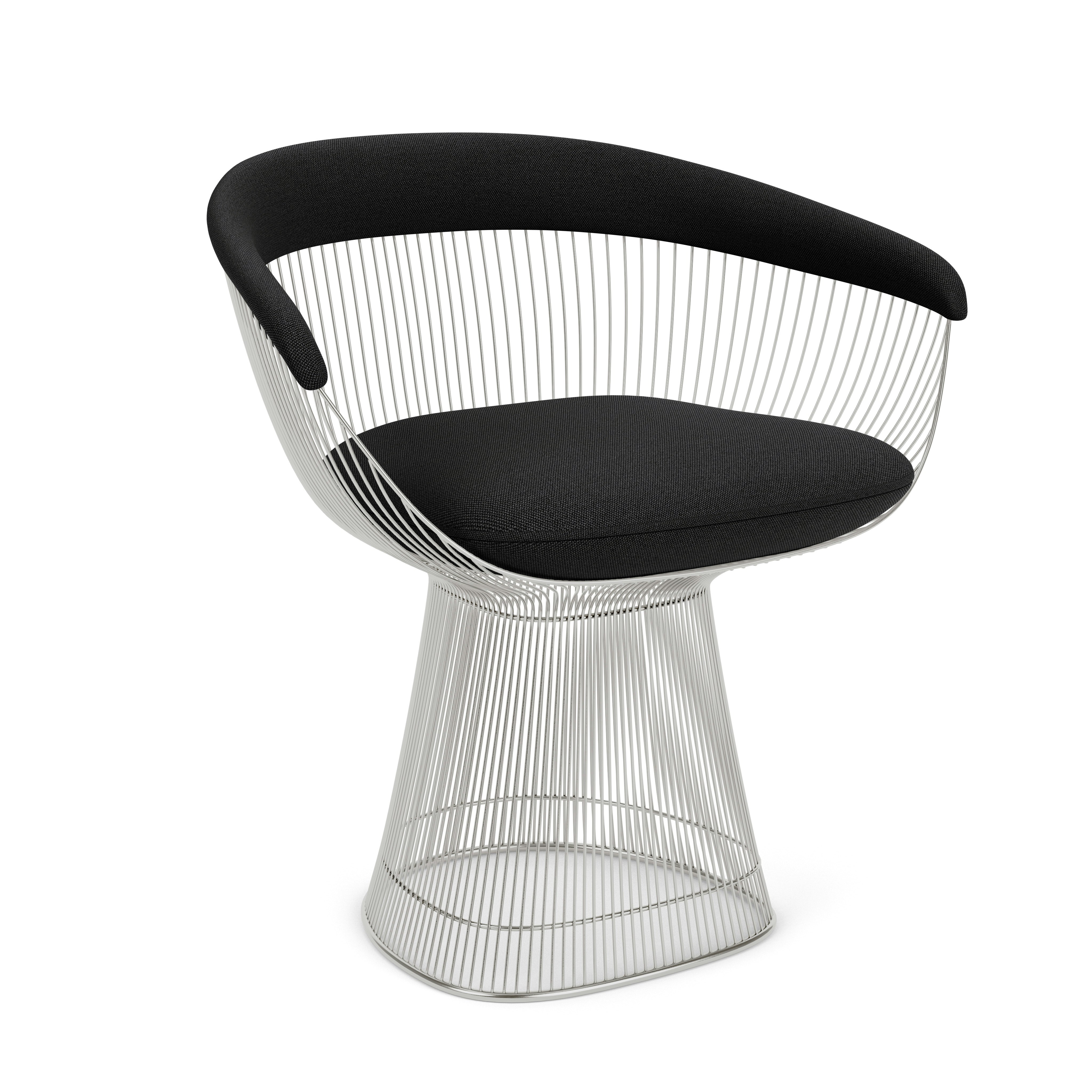 Platner Armchair - Polished Nickel, Hourglass, Caviar