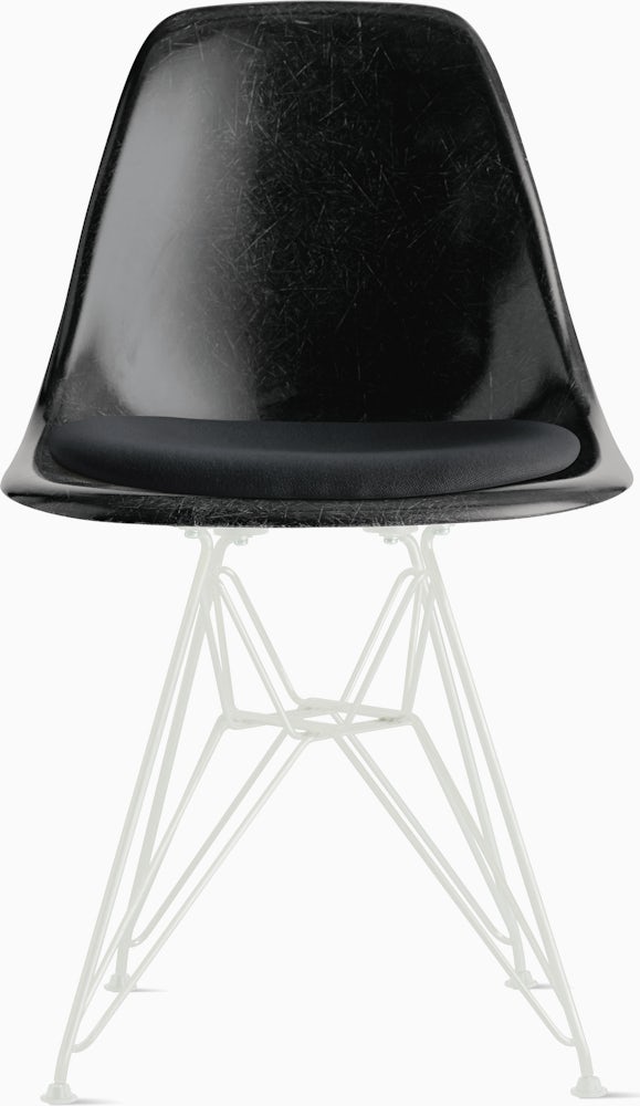 Eames Molded Fiberglass Side Chair With, Eames Molded Side Chair Cushion