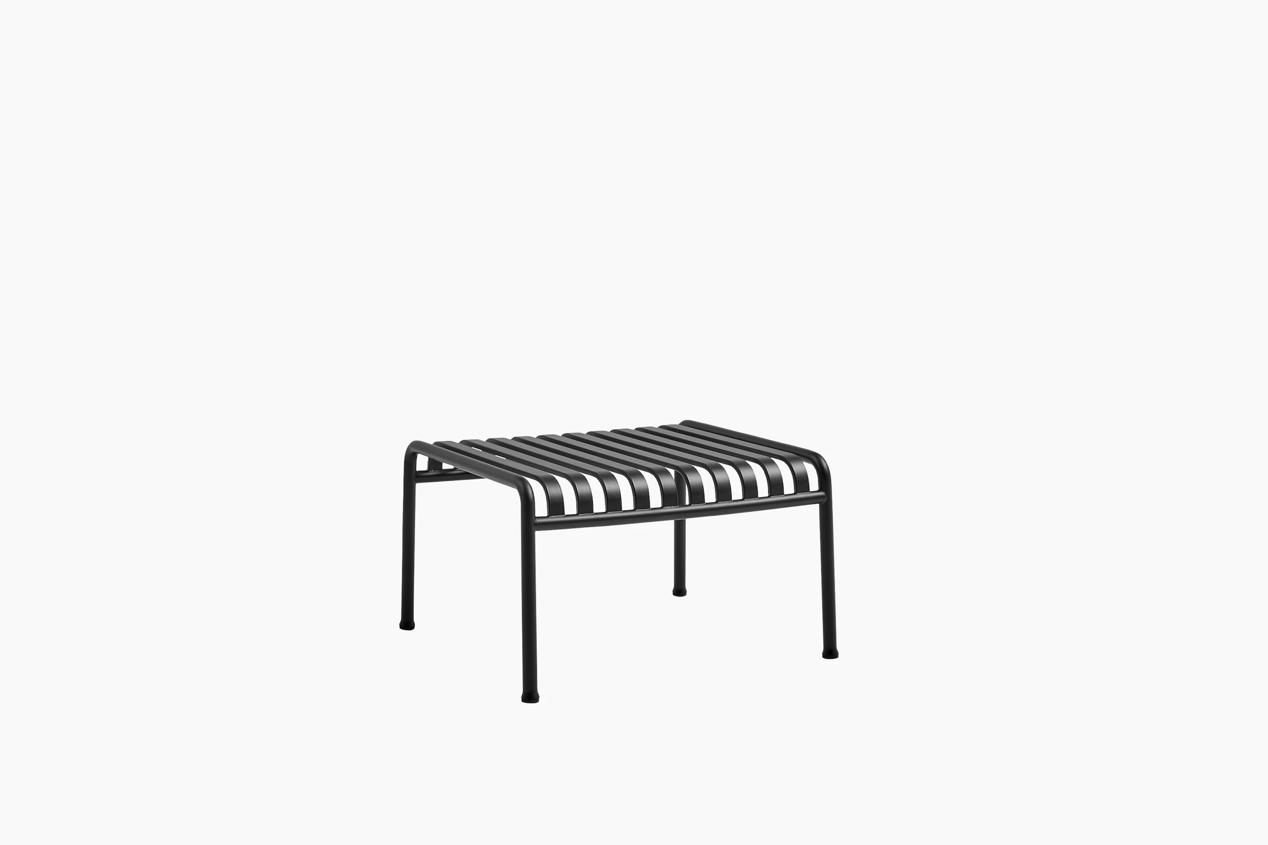 A Palissade Ottoman in dark grey.