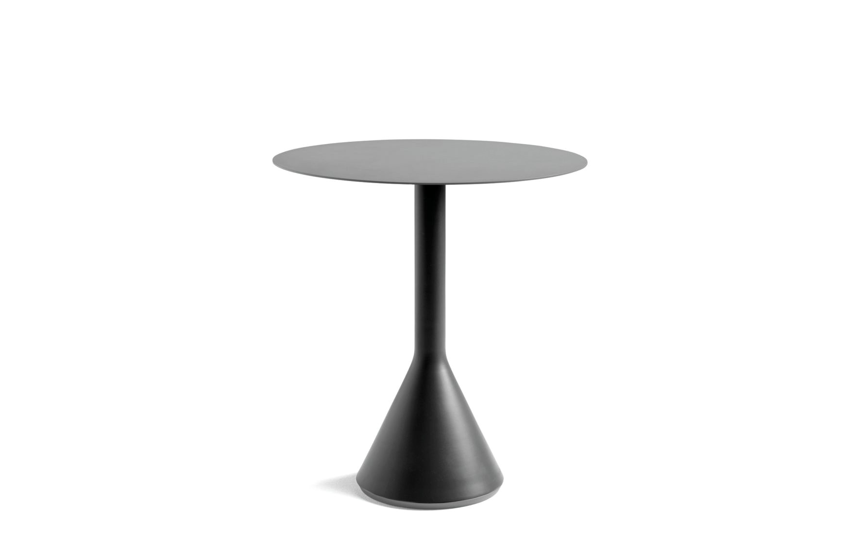 A Palissade Bistro Table-Round in dark grey.