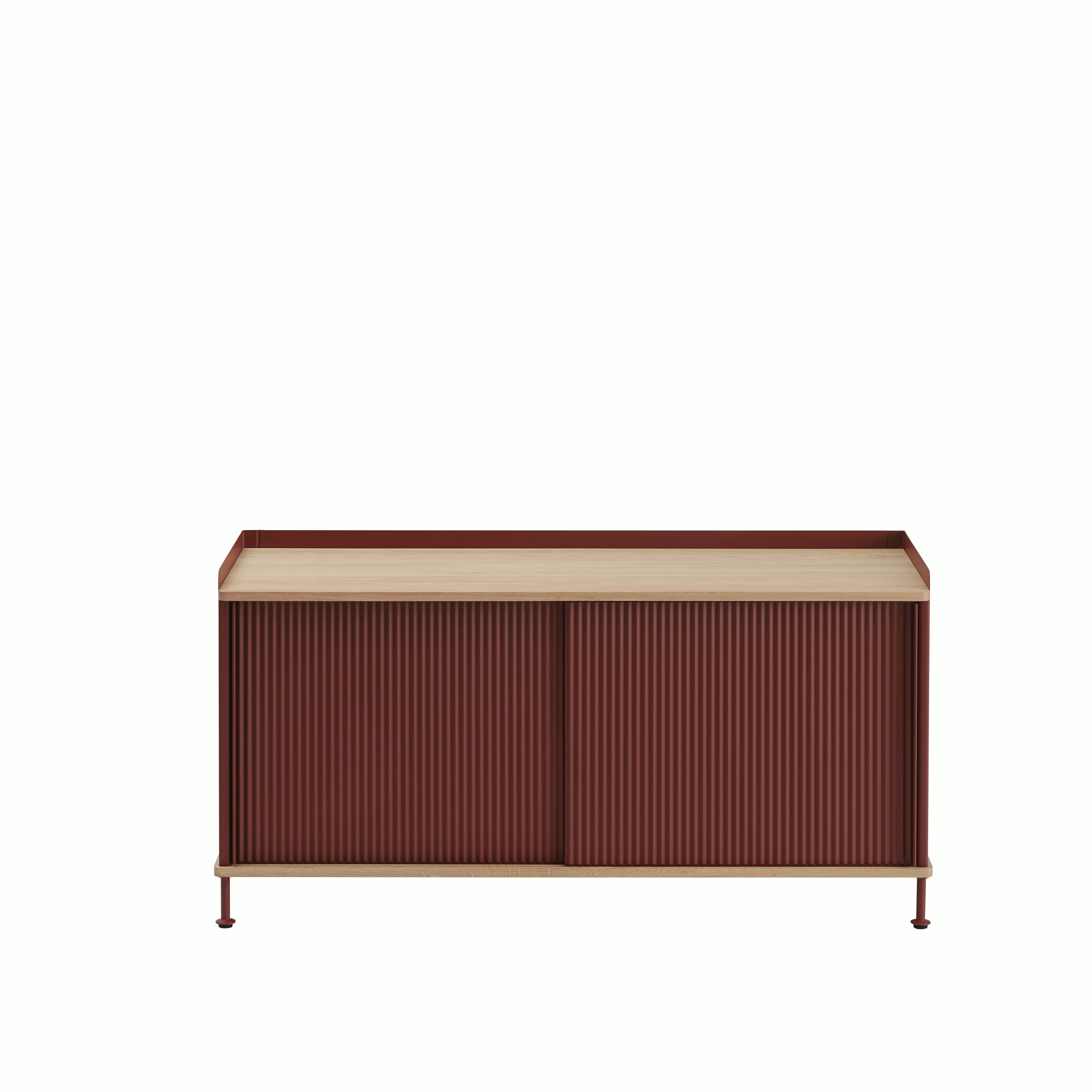 Enfold sideboard 124x45 h63 oak deep red front