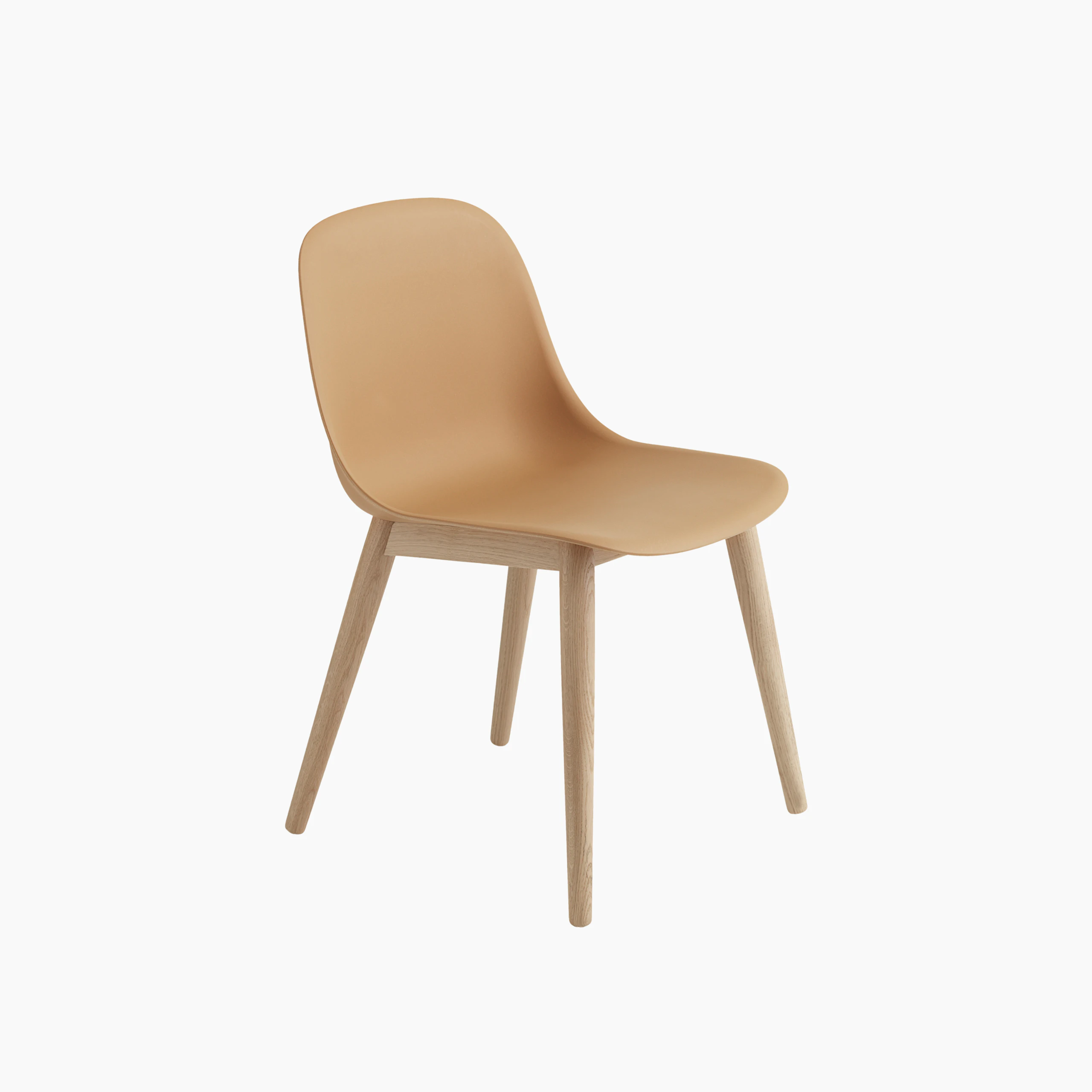 Fiber side chair woodbase ochre 0170