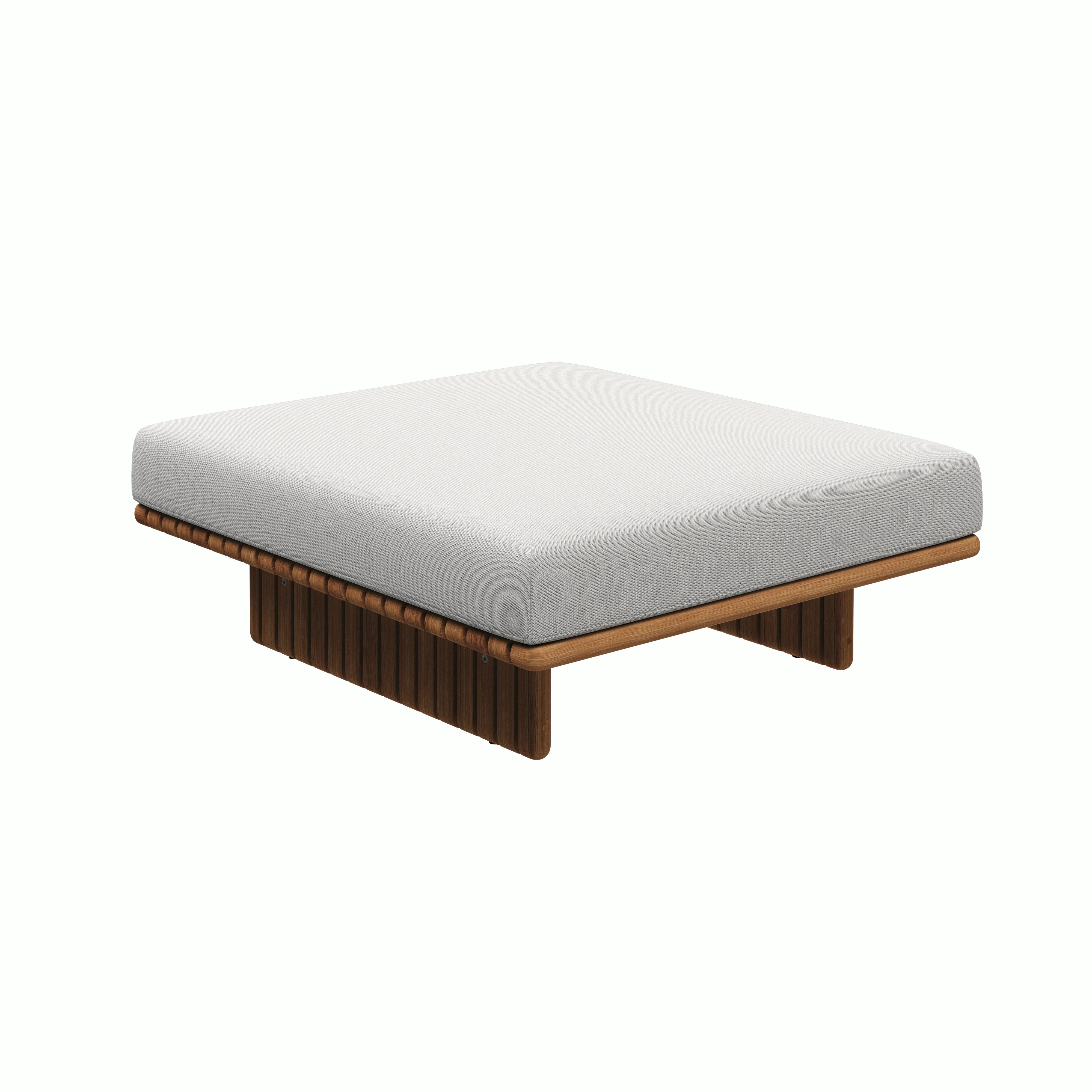 Deck Outdoor Ottoman - Lopi Charcoal,  Teak