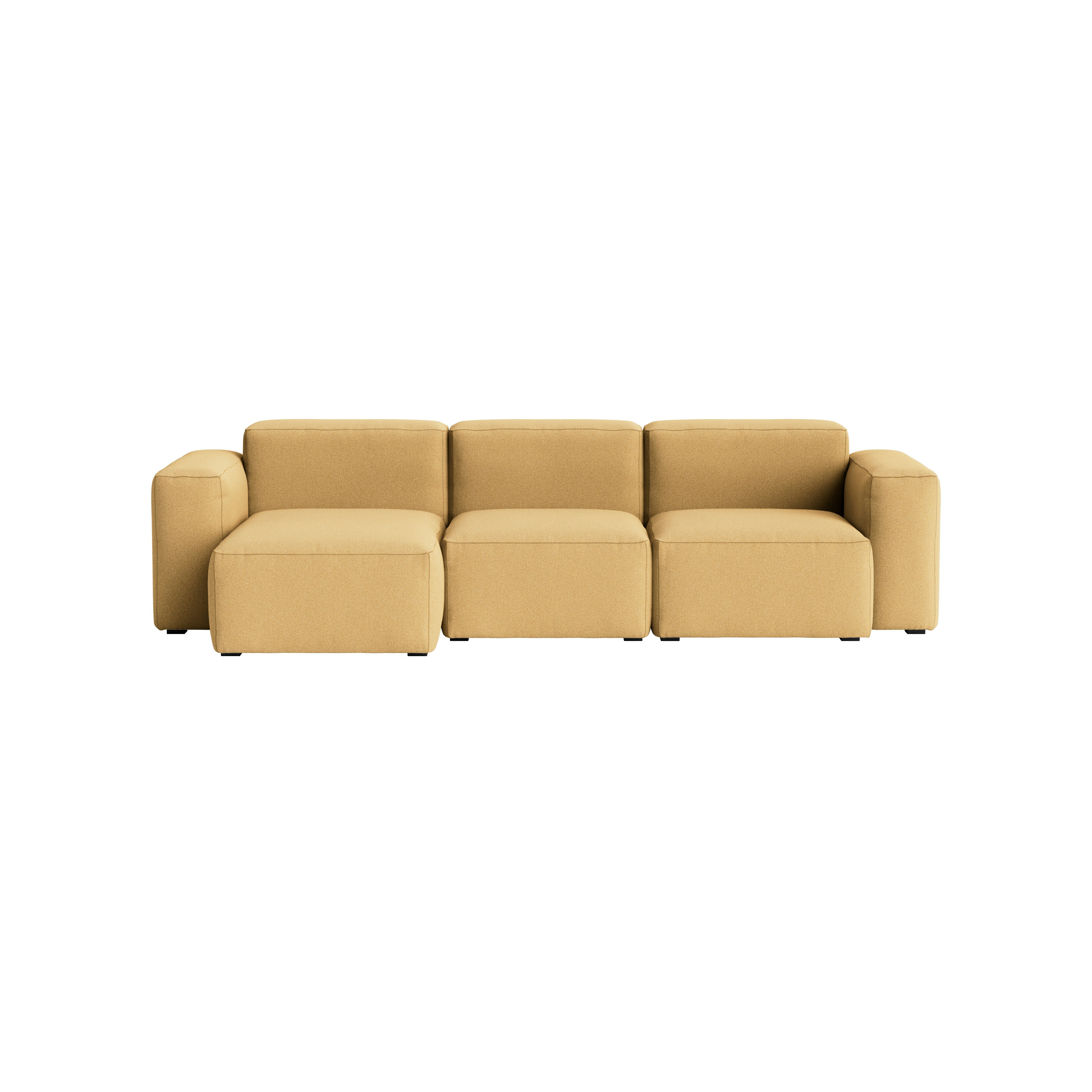 Mags SL Sectional with Narrow Chaise - Left, Olavi by HAY, 15 Mustard / White Speckle