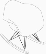 Eames Upholstered Molded Plastic Rocker