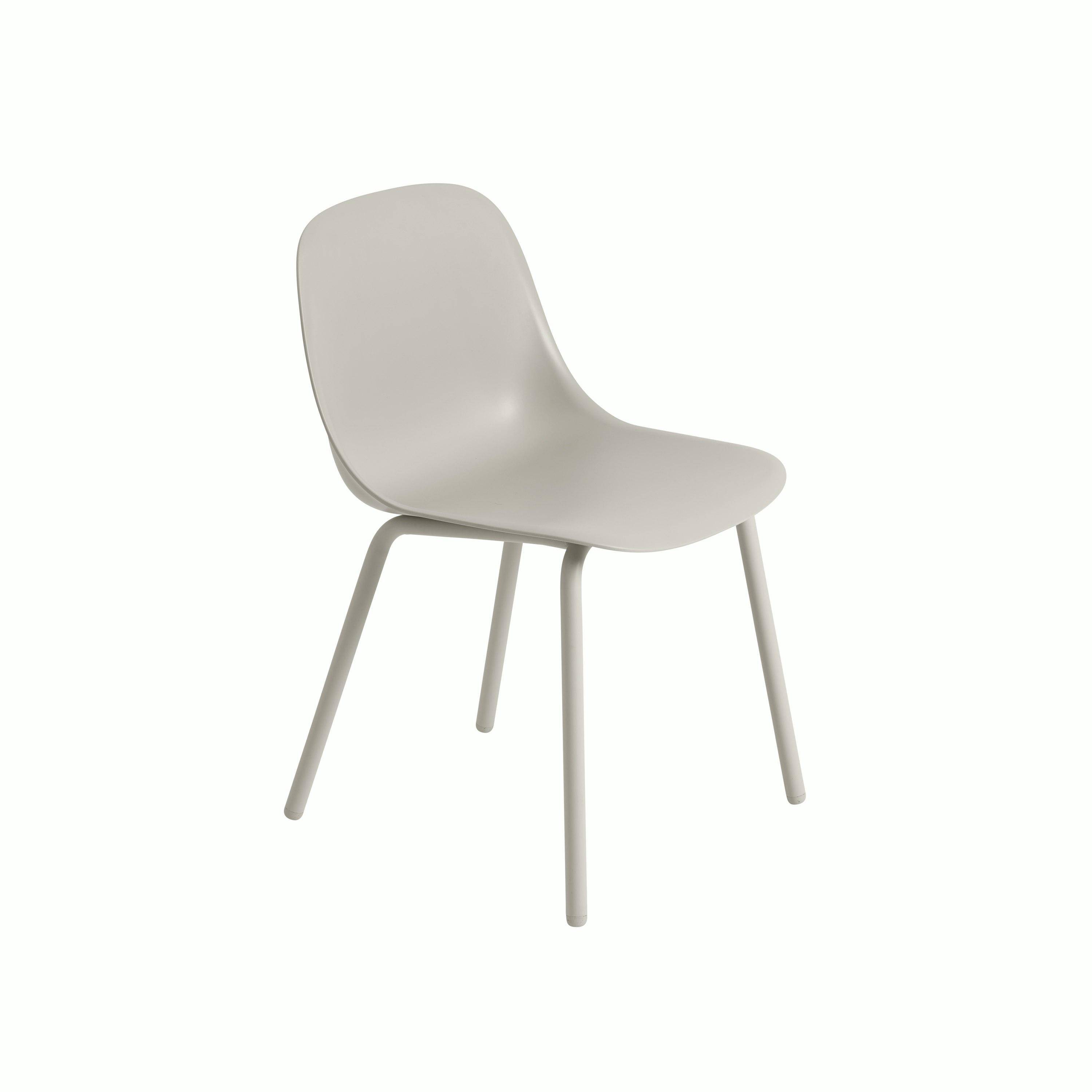 Fiber outdoor side chair grey