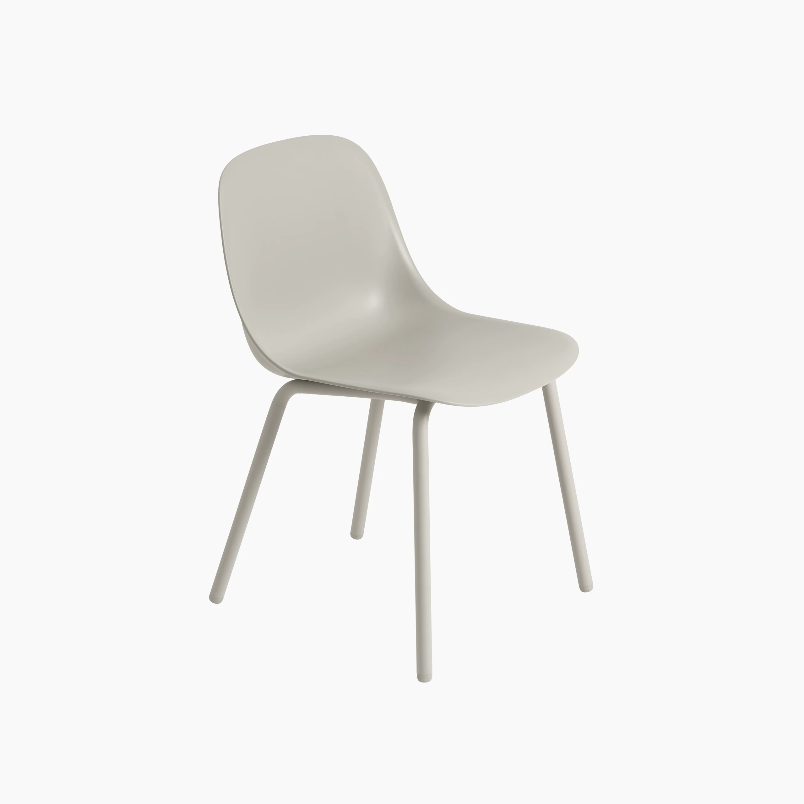 Fiber outdoor side chair grey