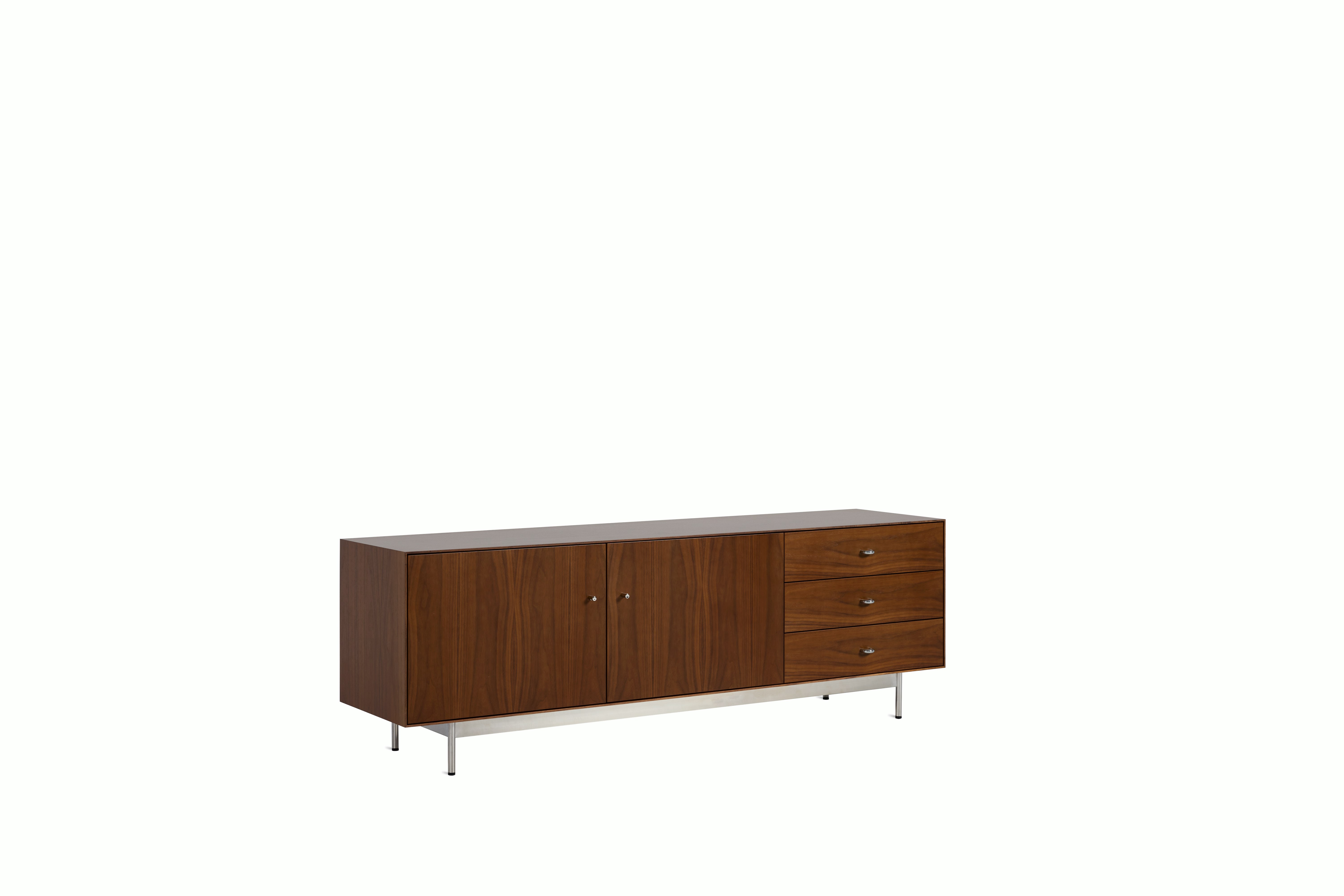 Loop Media Unit,  walnut,  chrome