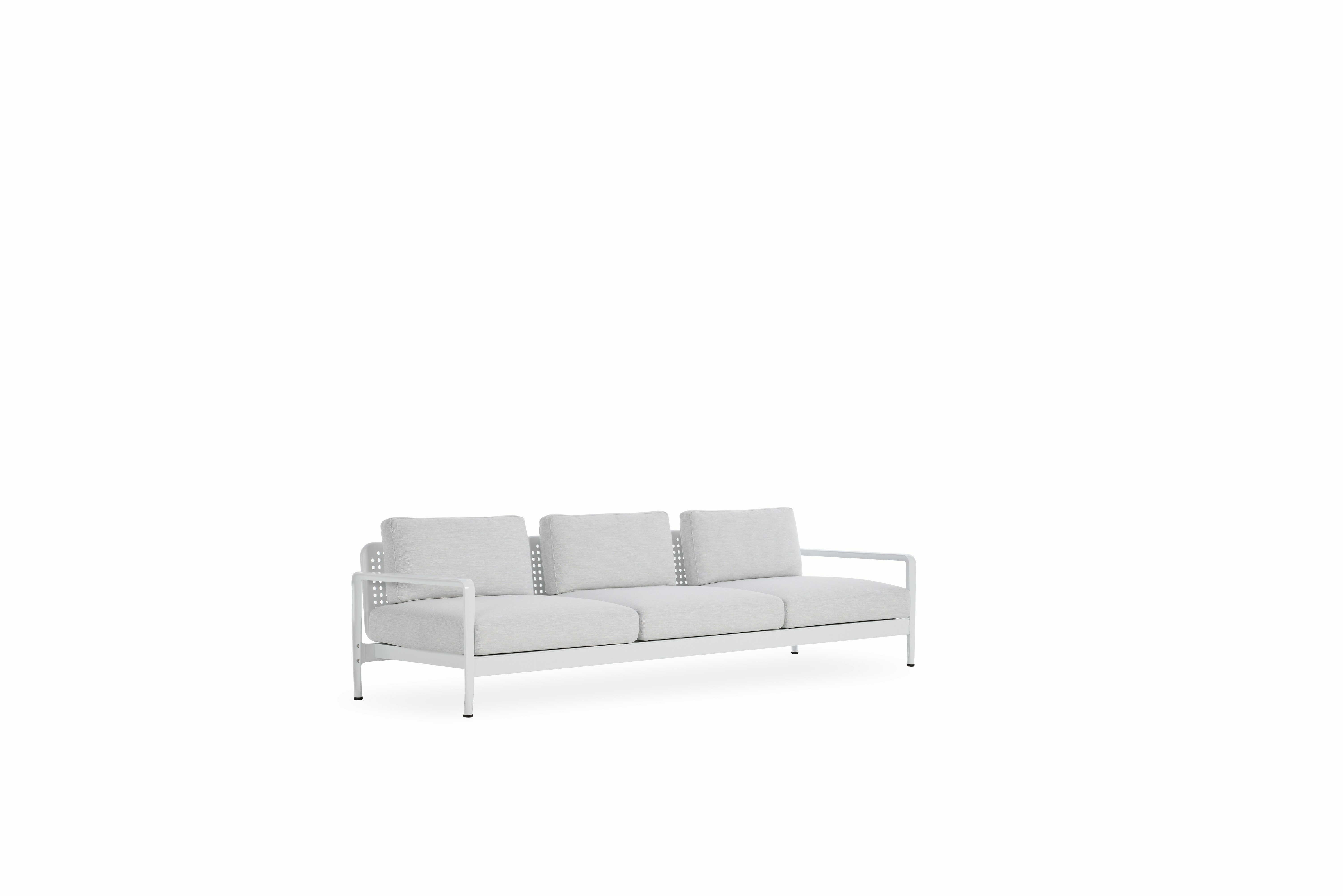 Lissoni Outdoor Sofa - Three Seat,  white