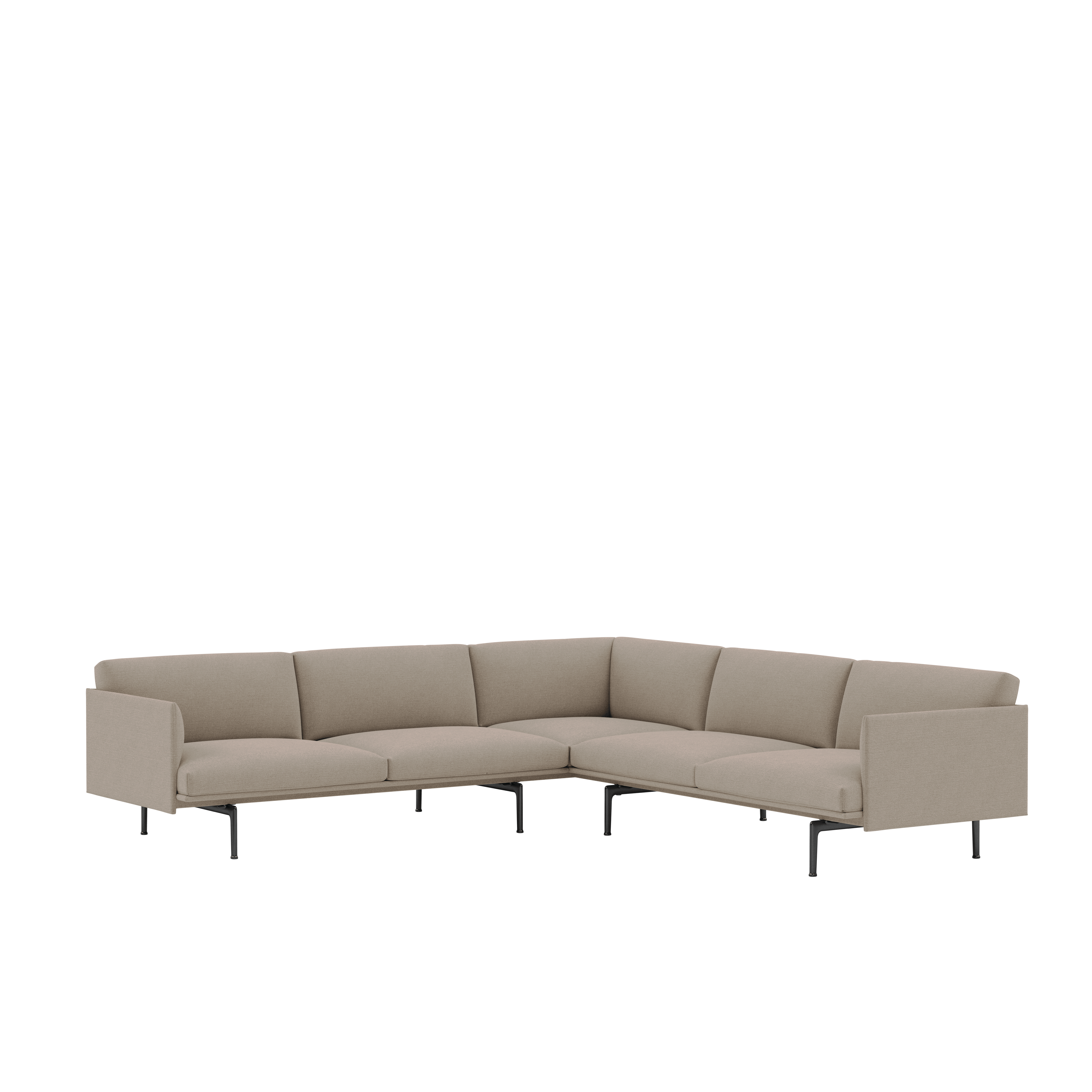 Outline Corner Sectional - Ocean,  32 Oatmeal