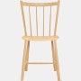 An oak J 41 Side Chair viewed from the front