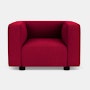 Barber Osgerby Armchair -  Black Lacquer,  Hourglass,  Flame