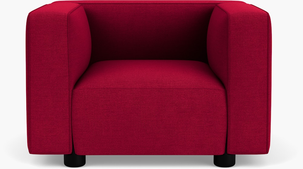 Barber Osgerby Armchair -  Black Lacquer,  Hourglass,  Flame