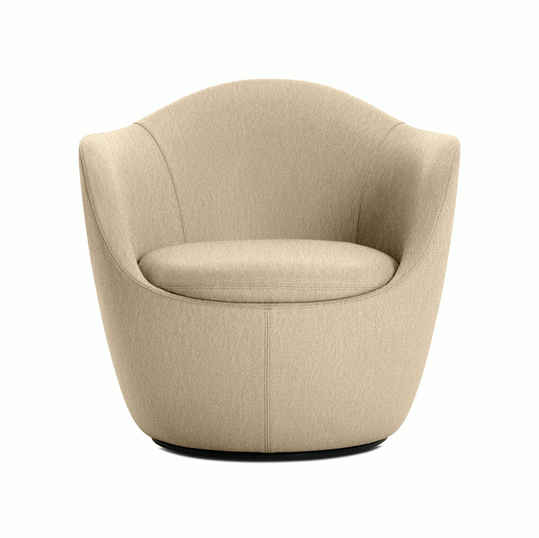 Lina Swivel Chair in Album Linen,  Straw