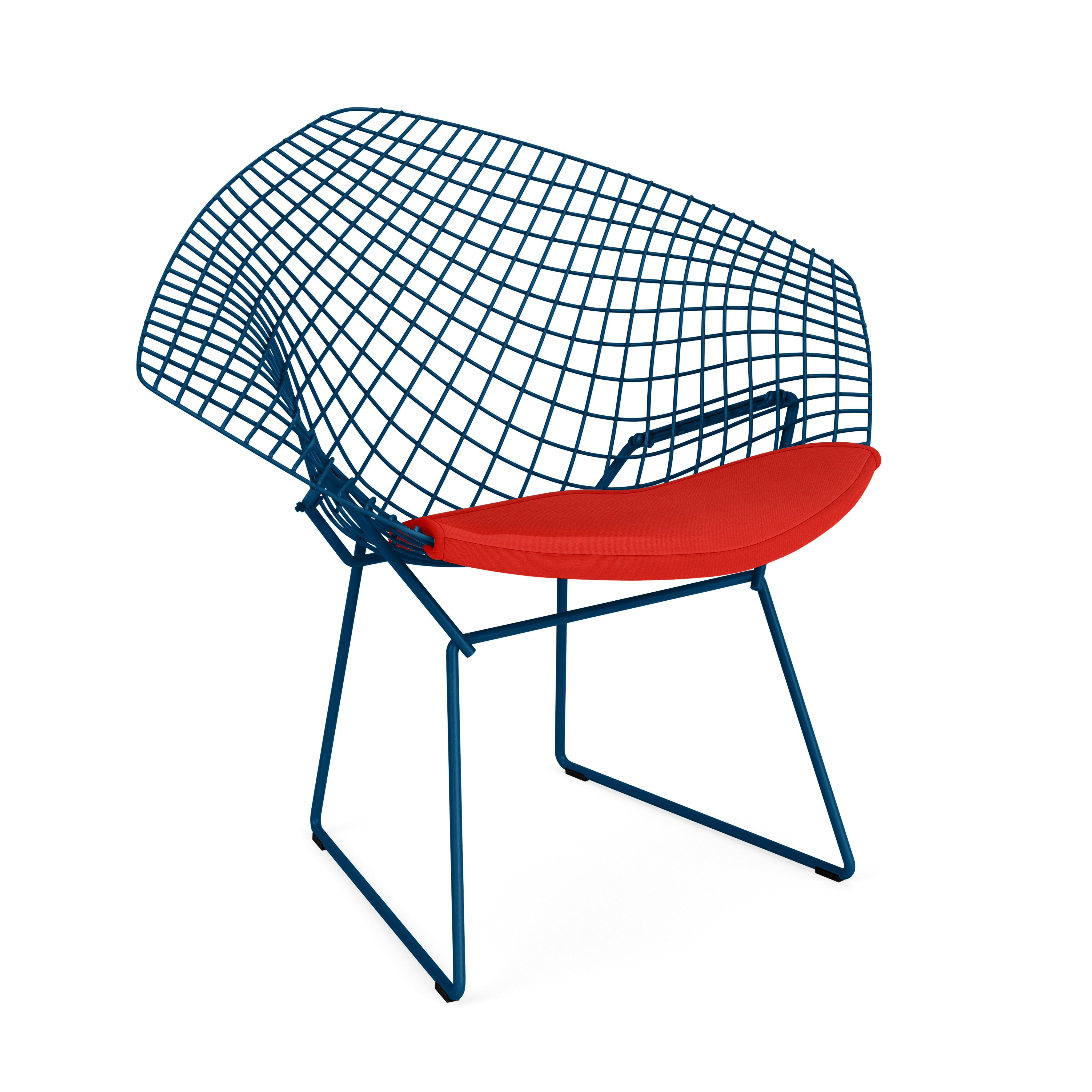 Bertoia Diamond Chair,  Blue,  Seat Pad,  Crossroad,  Paprika