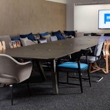 neocon 2018 rockwell unscripted library table knollstudio side chairs meeting space