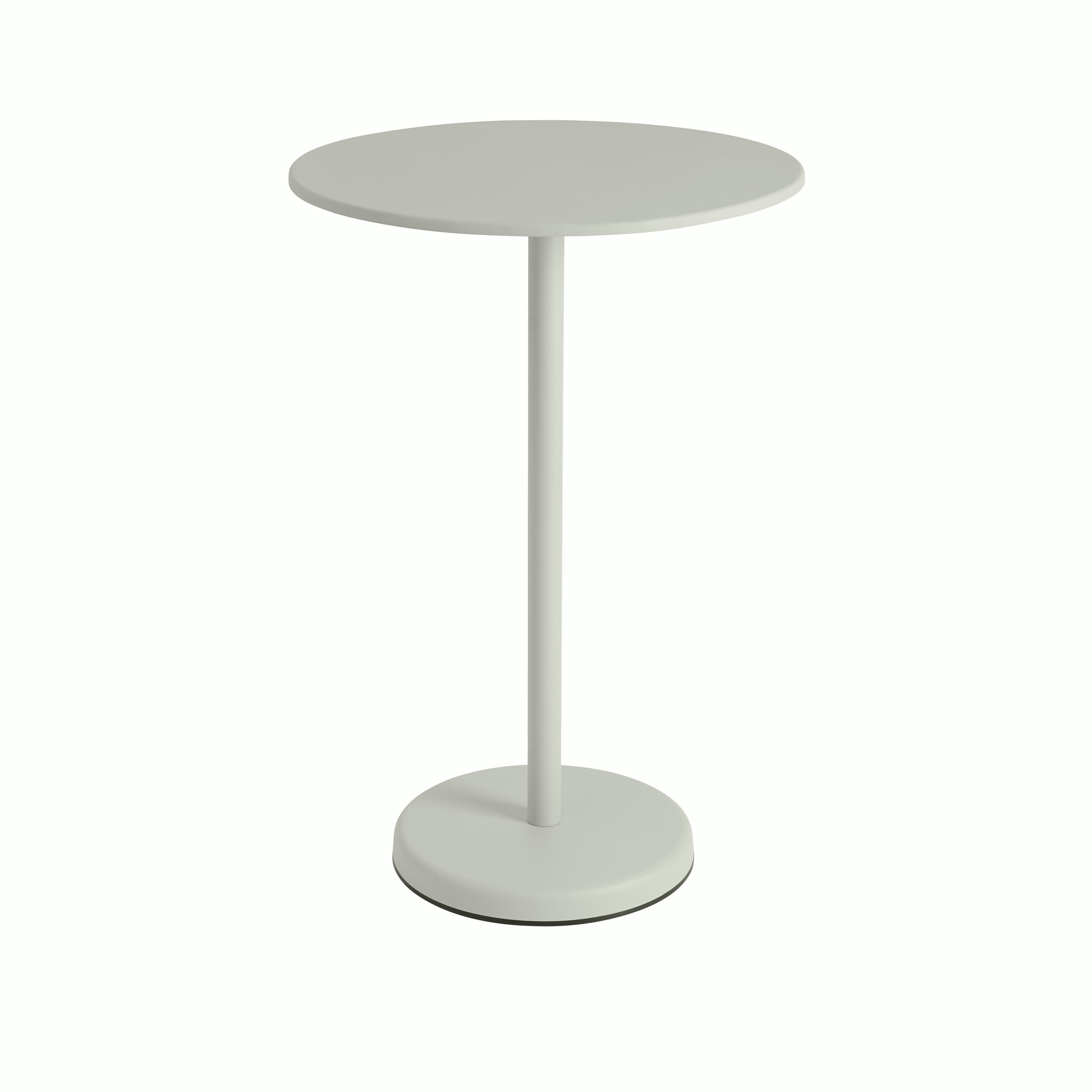 Linear steel cafe table round 70 h 105 grey Muuto