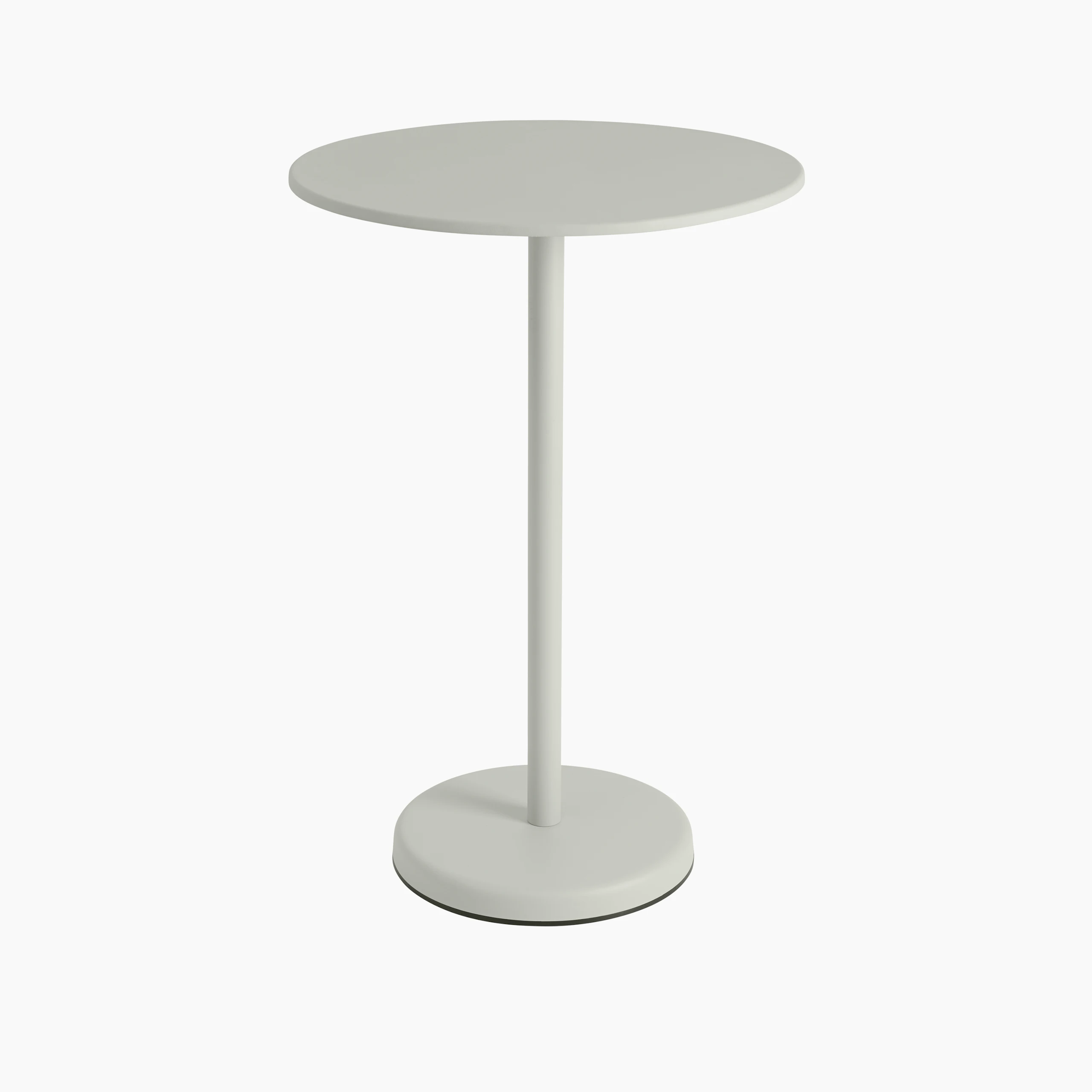 Linear steel cafe table round 70 h 105 grey Muuto