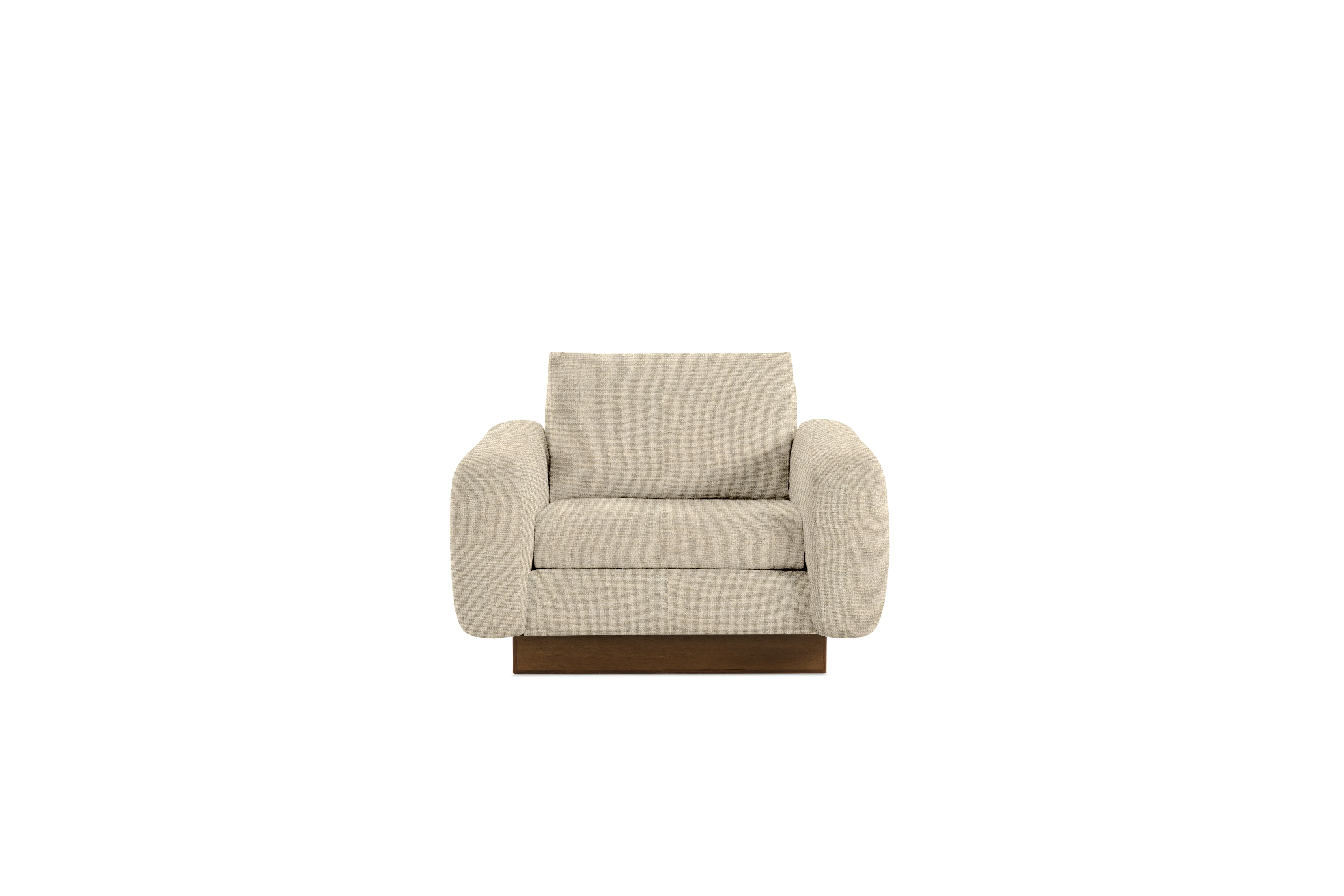 Mesa Lounge Chair - Amelia,  Bisque,  Walnut
