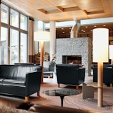Krefeld Lounge Sette by Mies van der Rohe in black leather