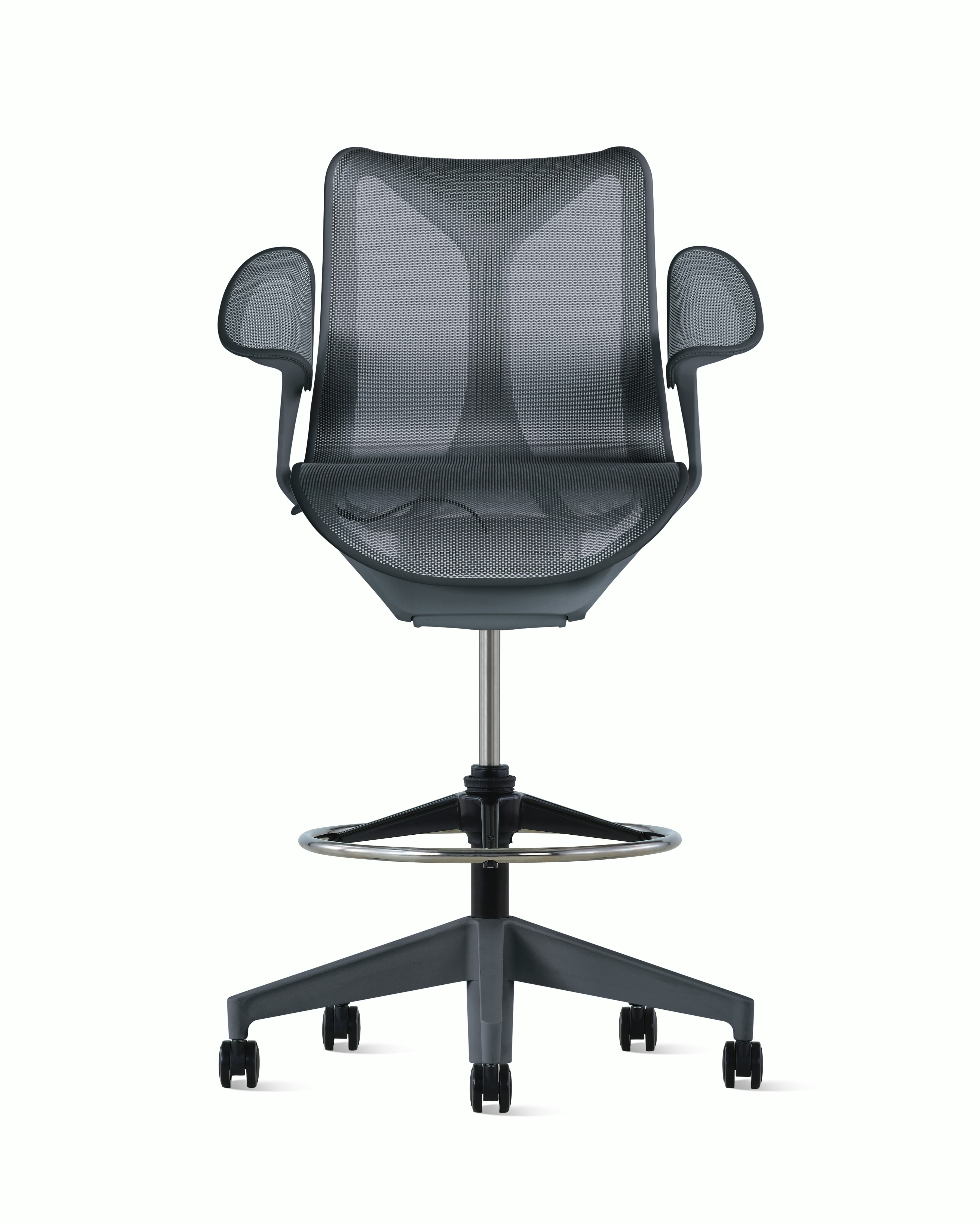 Cosm Stool Low Back Leaf Arm