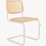 Cesca Chair - Cane,  Natural Beech,  White