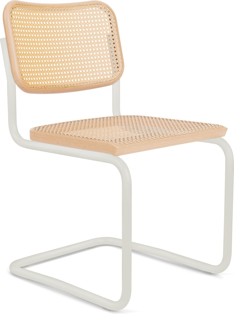 Cesca Chair - Cane,  Natural Beech,  White