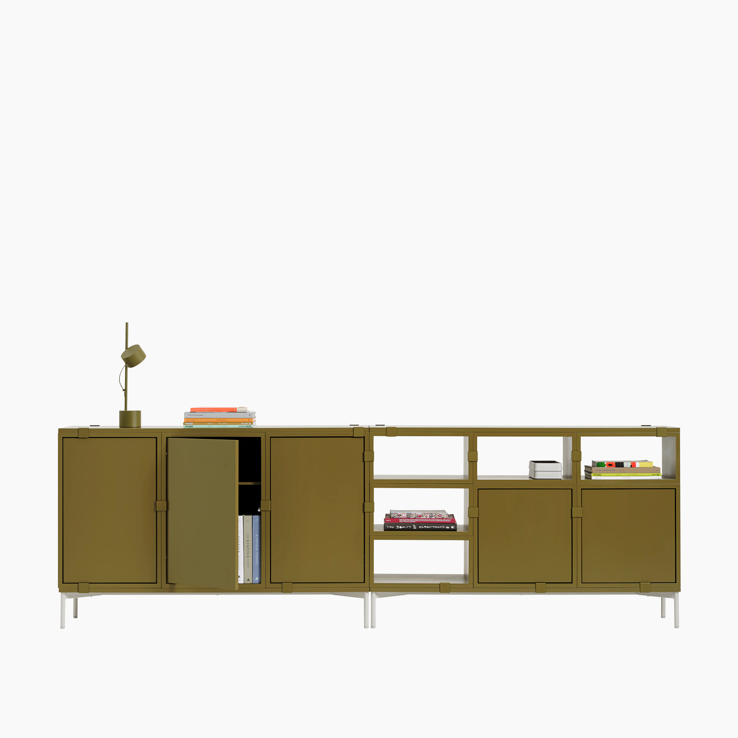 Stacked sideboard 2 brown green w styling open muuto 5000x5000 hi res