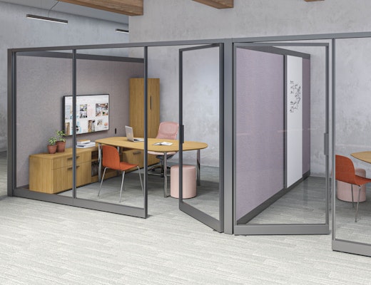 Rockwell Unscripted Individual Private Office Private Office Rockwell Unscripted Creative Wall Reff Profiles Generation by Knoll Islands Collection by Knoll Muuto Visu Chair Rockwell Unscripted Upholstered Cylinder