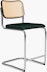 Cesca Counter Stool - Caned with Ebonized Beech Back,  Upholstered Seat,  Volo Leather,  Arbor Shade
