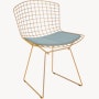Bertoia Side Chair- Seat Pad, Gold, Utopia, Skylight