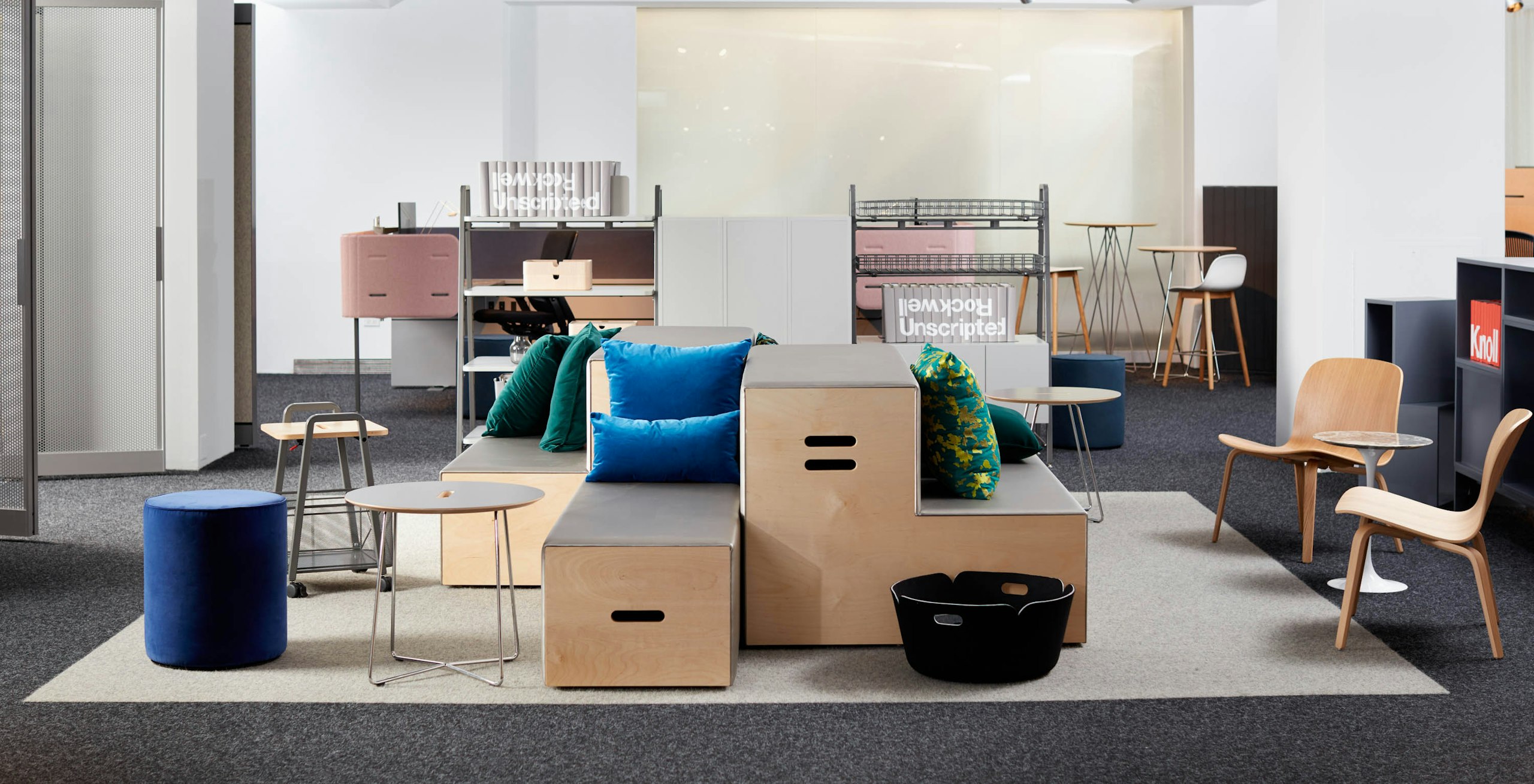 neocon 2018 hospitality at work rockwell unscripted steps occasional table visu chair restore round basket immersive planning