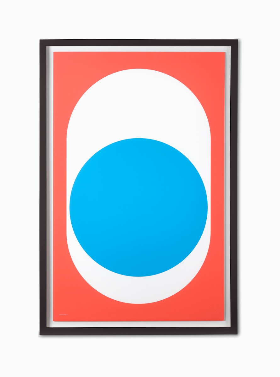 Nelson Pop Art Blue Dot Framed Poster