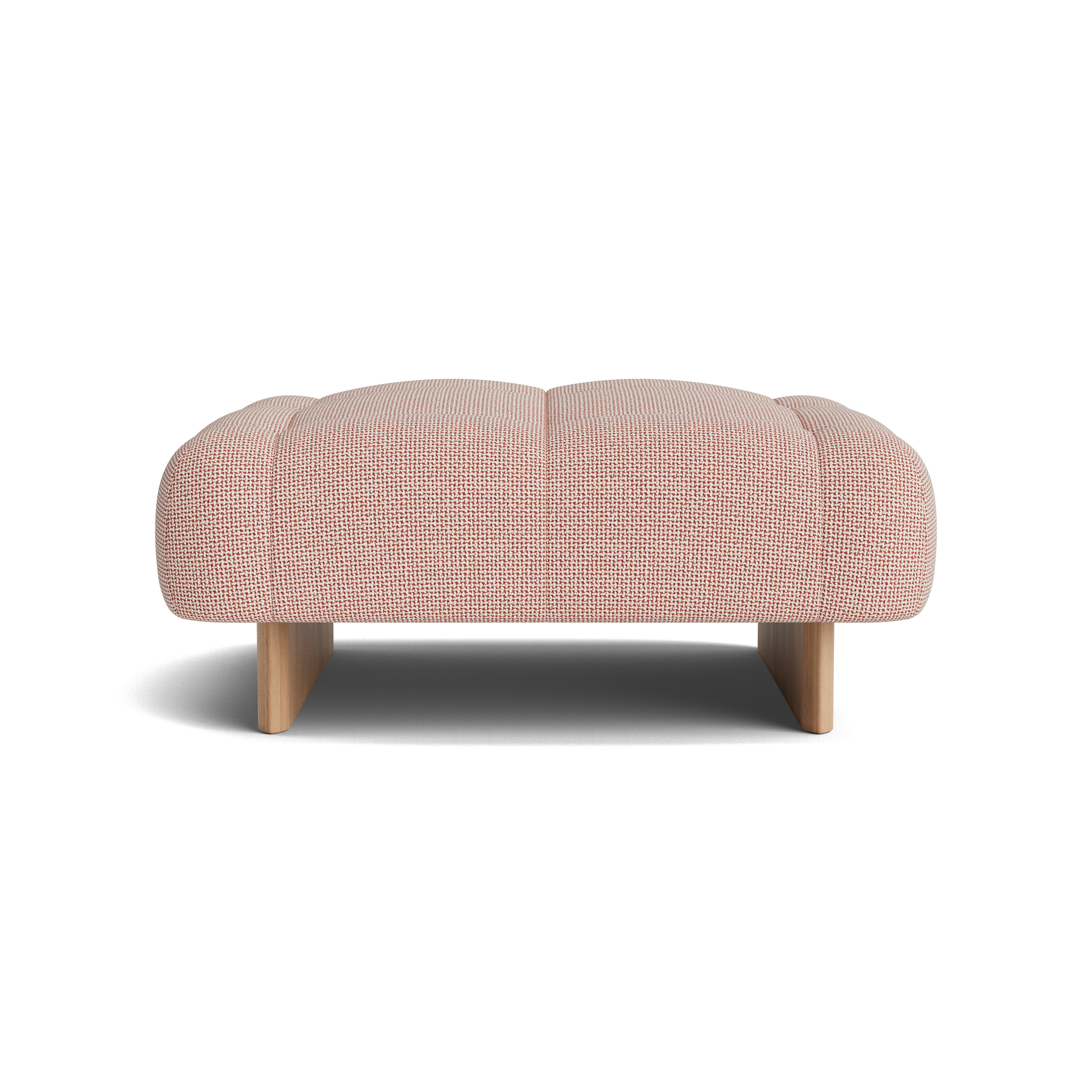 Quilton Lift Ottoman - Tartaglia, 861 Red White, Lacquered Oak