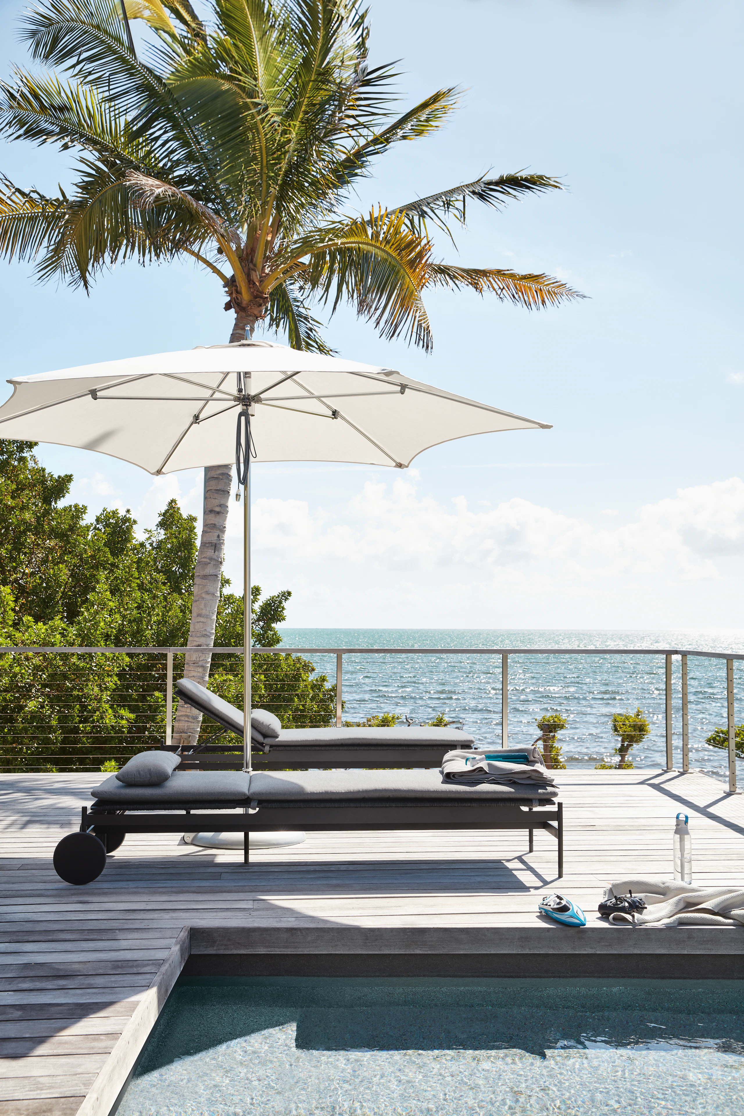 Sommer Adjustable Chaise by Pool