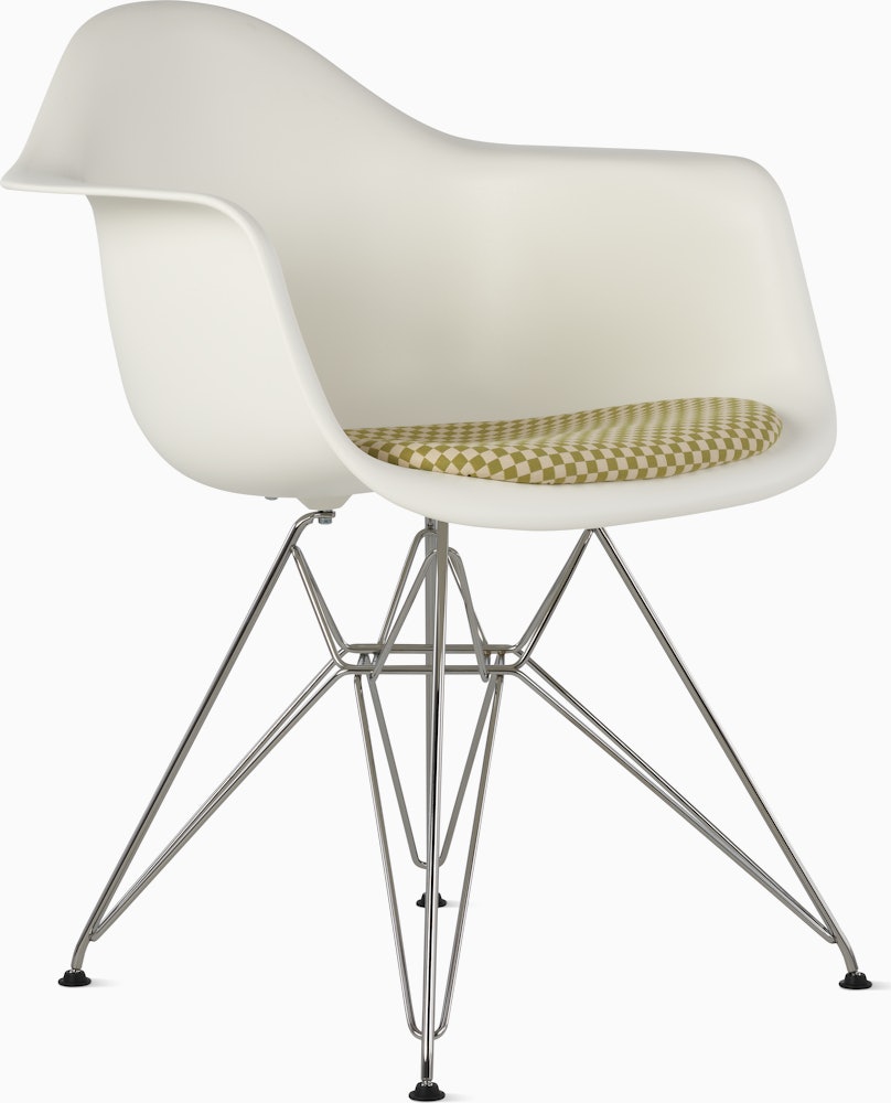 Eames Molded Plastic Armchair with Seat Pad
