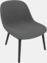 Fiber Lounge Chair - Lounge Chair,  Remix,  163 Dark Grey,  Black Oak