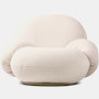 Pacha Armchair - Fixed,  Karakorum,  Ivory 001,  Pearl Gold