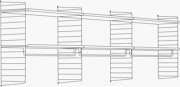 String Closet Shelving 37 High - 3 Bays - 32" Wide Shelves
