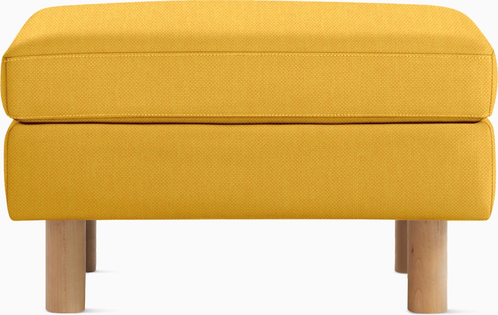 Lispenard Ottoman  in golden color with 6" legs.