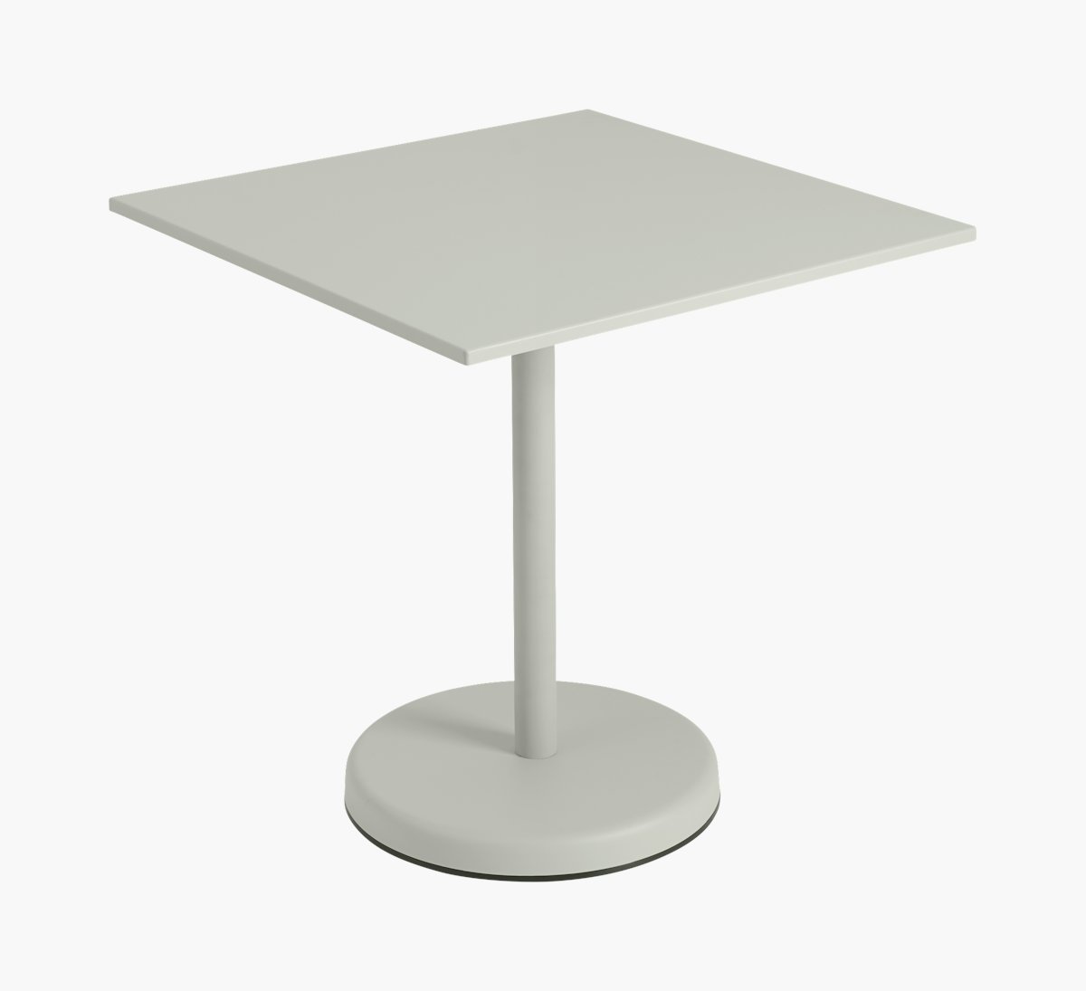 Linear Steel Café Table, Square