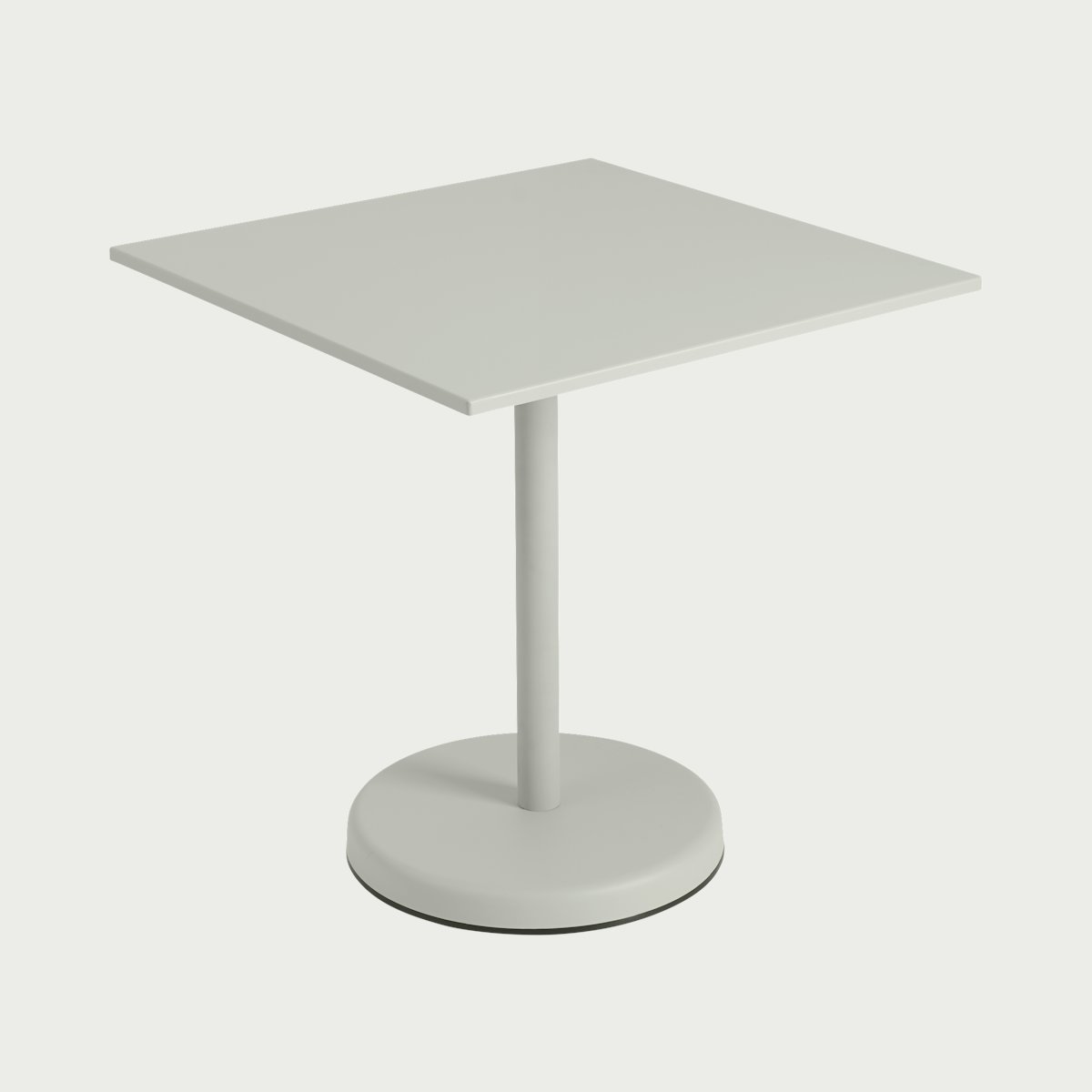 Linear Steel Café Table, Square