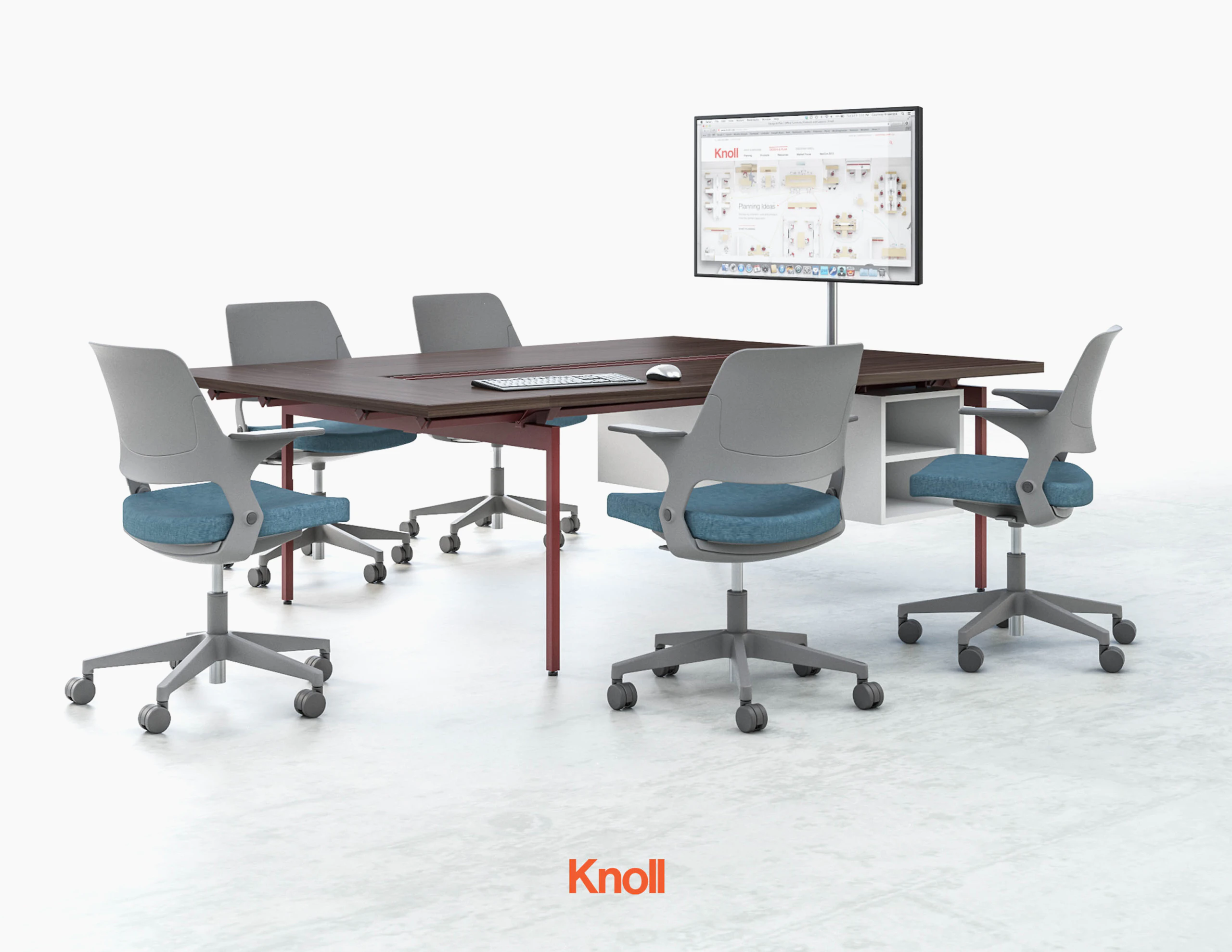 antenna workspaces big table media enclave video display hybrid meeting