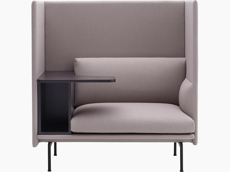 Outline highback work one seater vidar 143 left Muuto