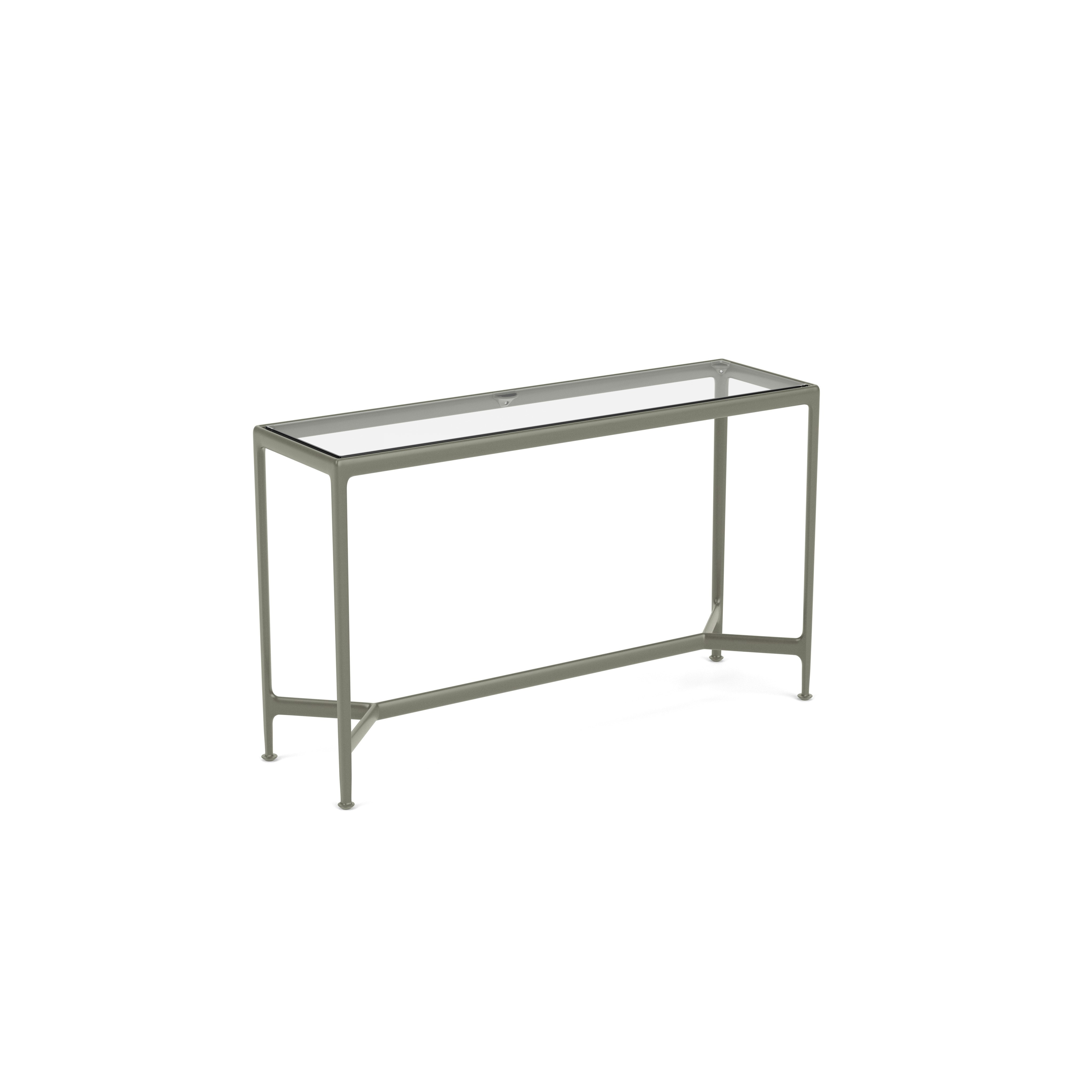 1966 High Table - Counter Height, 60" x 18", Clear Glass, Light Bronze