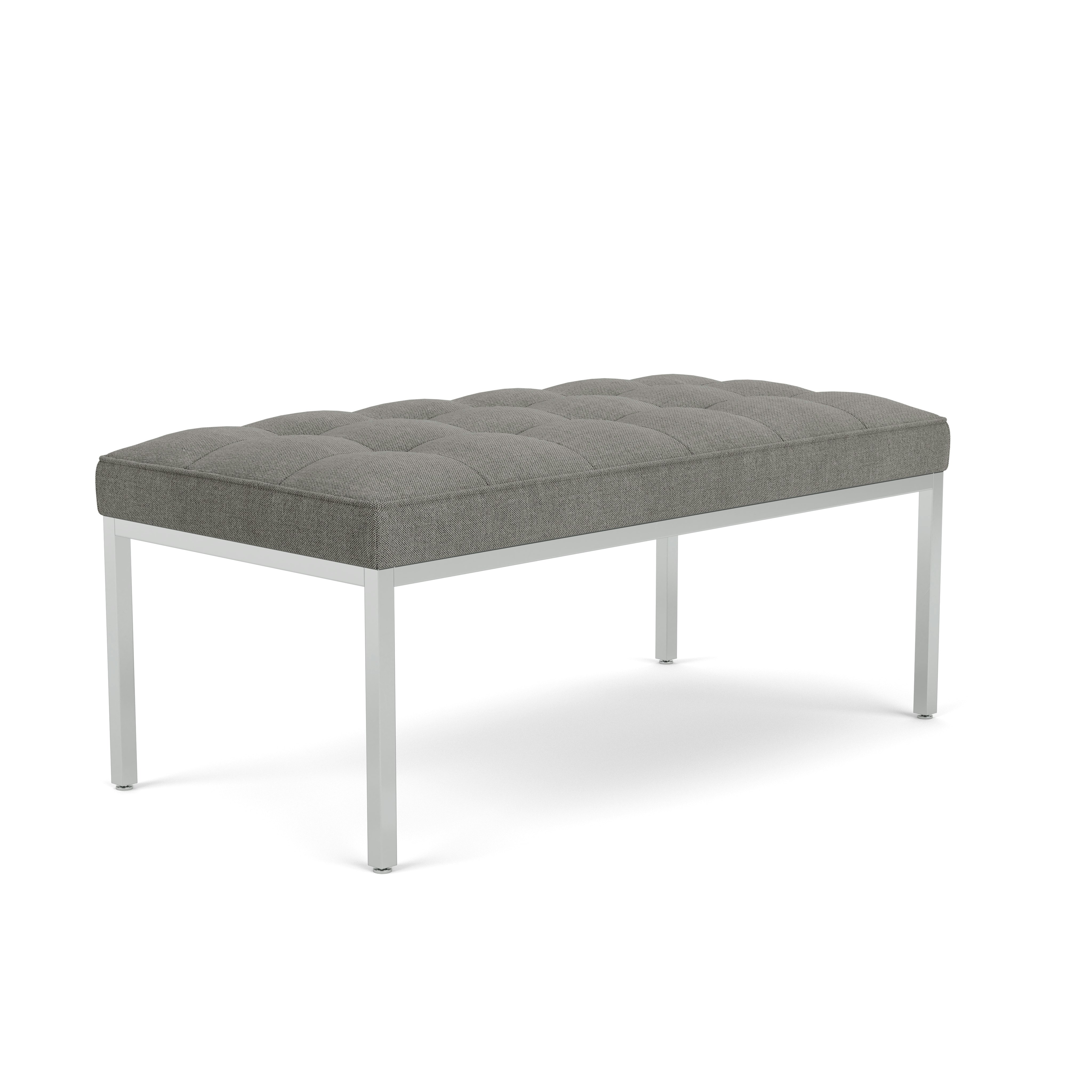 Florence Knoll Relaxed Bench - Small, Rectangular, Crossroad, Mineral