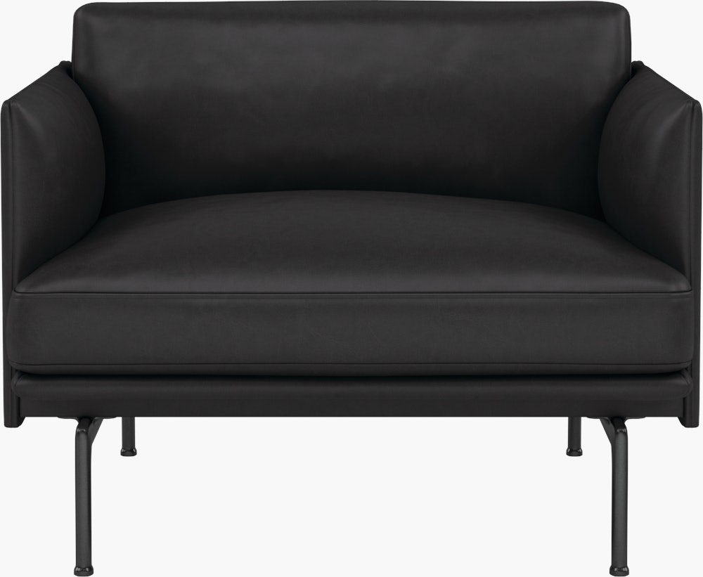 Outline Studio Chair,  Refine Leather, Black