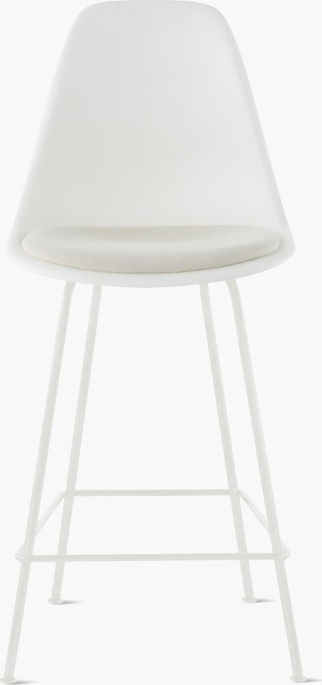 Eames Molded Plastic Counter Stool with Seat Pad