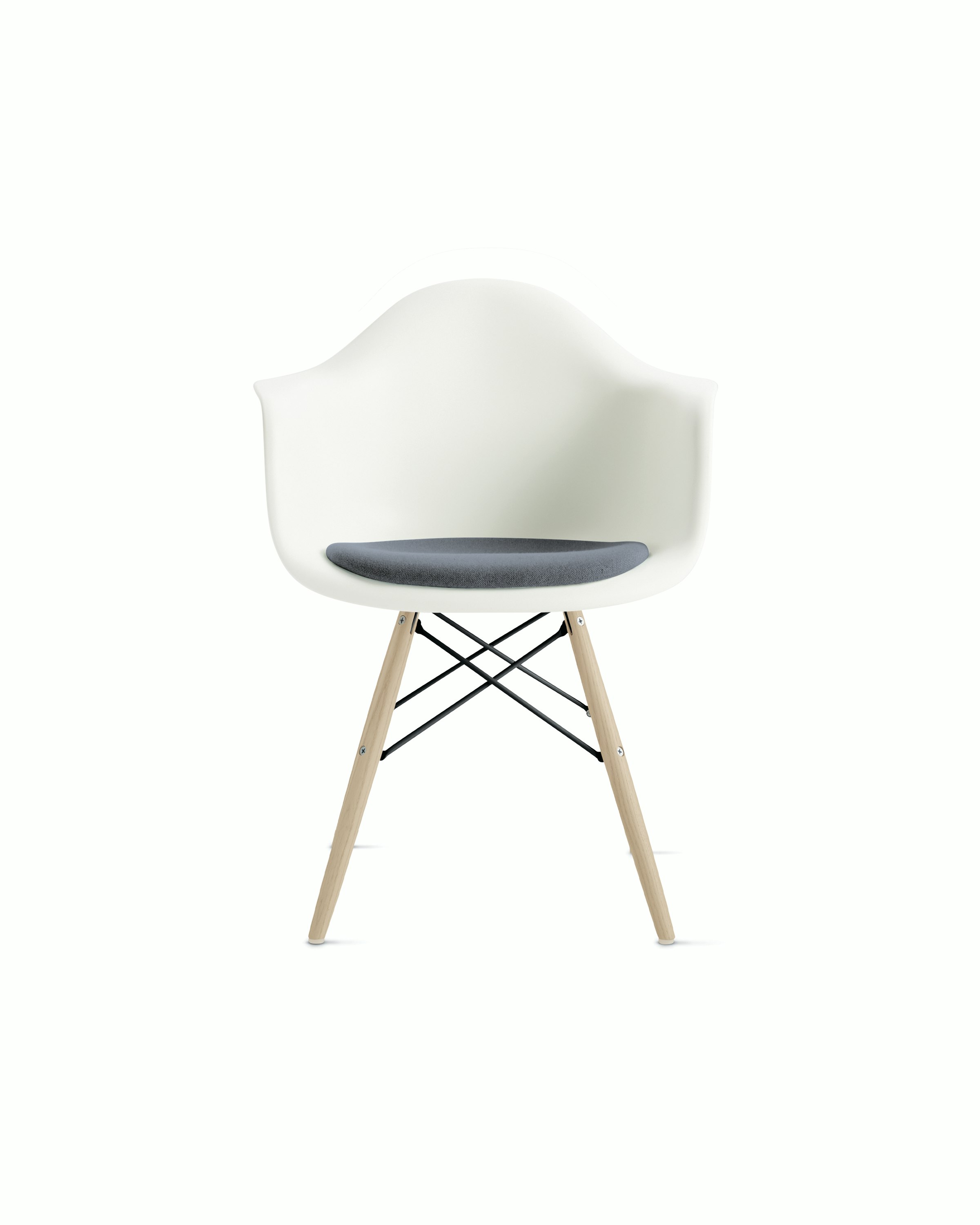 Eames Molded Plastic Armchair with Seat Pad